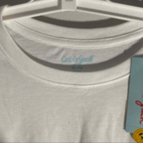 Cat & Jack Boys’ Long Sleeve Crew Neck Basic White Tee - Picture 4 of 4